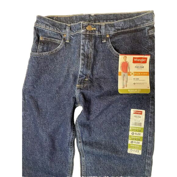 Wrangler Men's Jeans Size 32 x 34 Five Star Premium Men's Flex Relaxed NWT - Picture 6 of 6